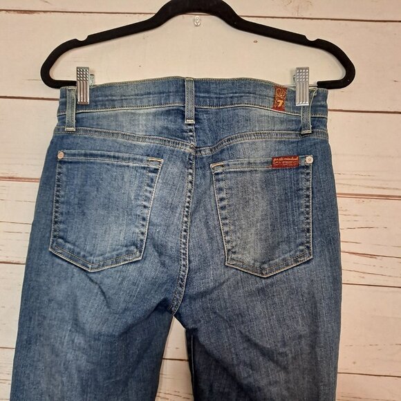 7 For All Mankind Ankle Gwenevere Skinny Jeans Distressed Size 27 7FAMK - Picture 4 of 8